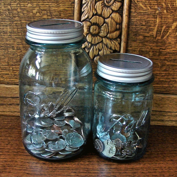 Mason Jar Bank Etsy