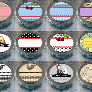 Write On Canning Labels -  Canning Stickers | Mason Jar Stickers | Kitchen Stickers | Canning Jar Labels - Canning Tag