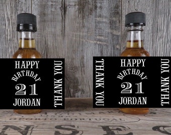 Personalized Mini Liquor Labels | Waterproof Custom Favor Labels | Liquor Mini Favors - Personalized Party Favor  Birthday Party - MLL - BLW