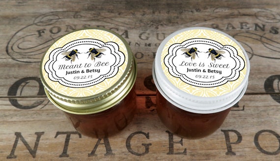 Honey Favors Diy Personalized Mini Mason Jars Wedding Etsy