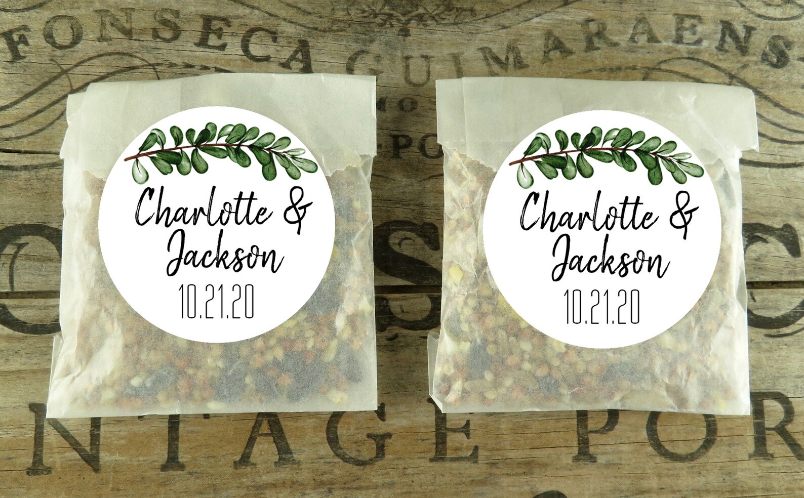 DIY Bird Seed Seed Favors Wedding Favors 20 Botanical Etsy