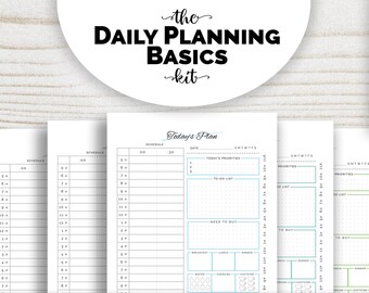 Daily Planner Printable Kit: Meal & Habit Trackers (U.S. Letter) (Digital Download)