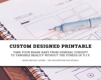 Custom Digital Printable - Custom Designed Printable Bullet Planner Insert Sheet - Custom BuJo Pages - Custom Printable Journal Templates