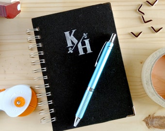 Personalized Hardcover Notebook: Silver Spiral Binding, Ultra-Smooth Paper (5" x 7")
