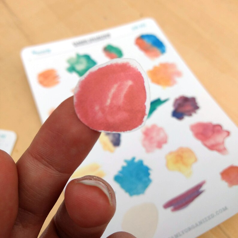Swatch Stickers Watercolor Paint Swatch Planner Stickers: Vibrant Journal Accents - Etsy