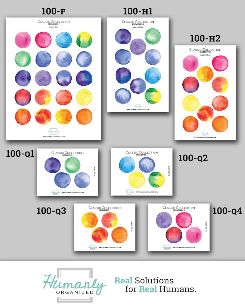 Large Watercolor Cute Stickers for Planners and Bullet Journals ...