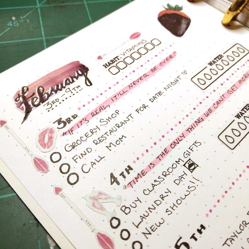 Weekly Habit Tracker Stickers for Bullet Journals and Planners - Etsy