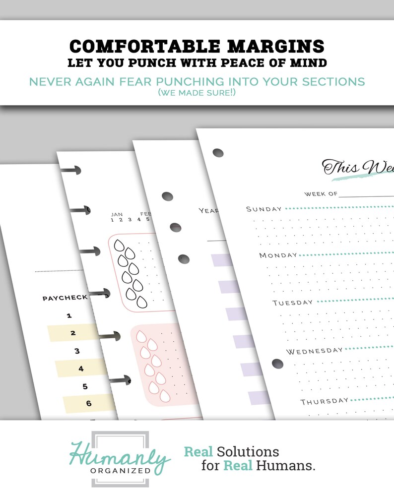 Yearly Bill Tracker Printable Bullet Journal Insert for Money ...