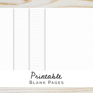Easy-To-See 5mm Dot Grid Blank Pages \ Printable Bullet Journal Pages \ Wide Ruled Printable Paper \ College Ruled Paper Set \ Letter Size