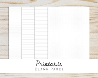 Easy-To-See 5mm Dot Grid Blank Pages \ Printable Bullet Journal Pages \ Wide Ruled Printable Paper \ College Ruled Paper Set \ Letter Size