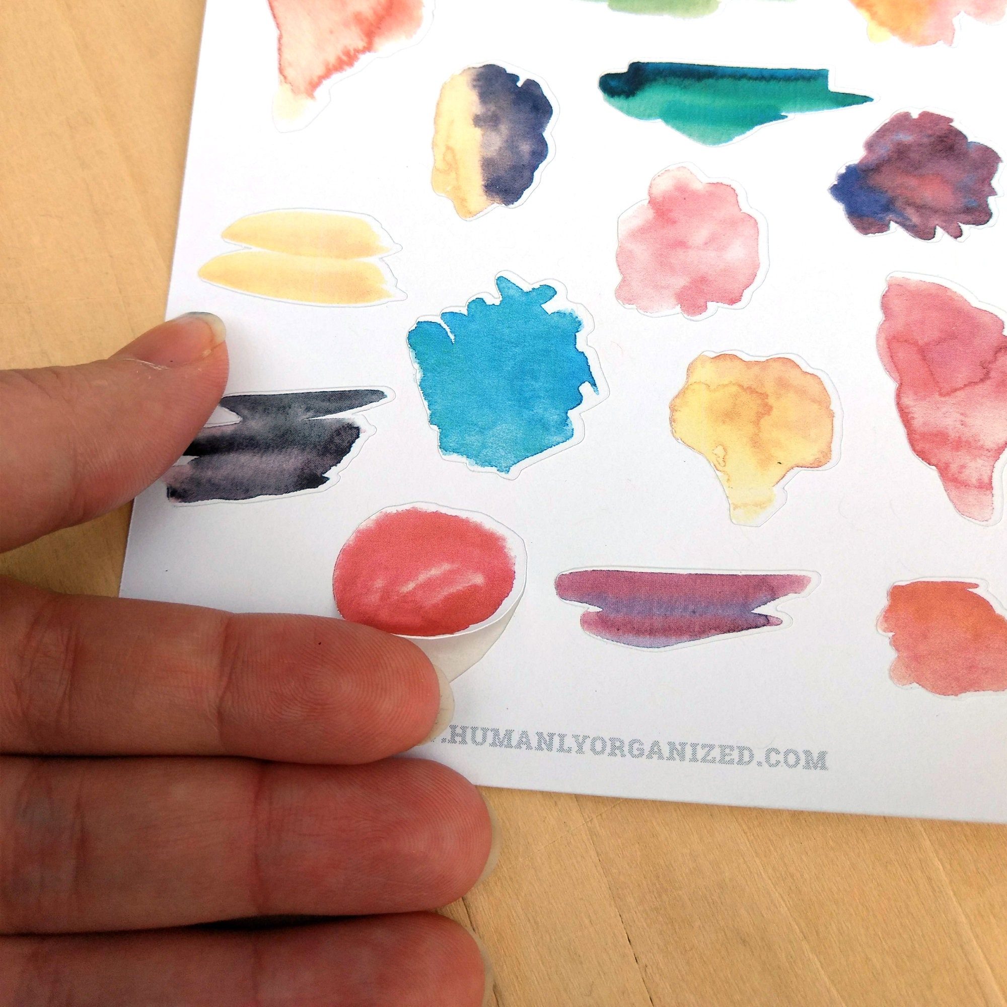 Swatch Stickers Watercolor Paint Swatch Planner Stickers: Vibrant Journal Accents - Etsy