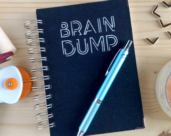 ADHD Brain Dump Notebook: Silver or Gold Spiral, Choice of Cover Color - Smooth Paper