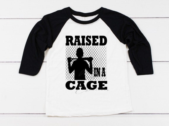 Raised In A Cage Baseball Batting Player T-Shirt Gift Raised In A Cage Baseball Batting Player T-Shirt Gift