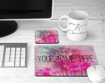 Pink Dandelion Mousepad and Coaster Set with Wood background Sublimation Design, Digital Download, INSTANT DOWNLOAD | Jpg | Png