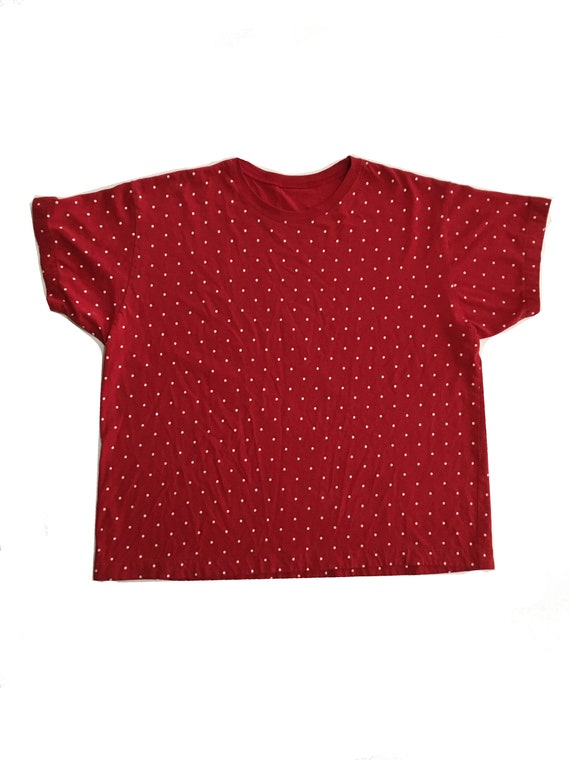 red polka dot t shirt