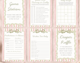 Vintage Floral Baby Shower Games Bundle | Canva Editable Game Package | Floral Baby Shower, Storybook Baby, Garden Party (Instant Download)