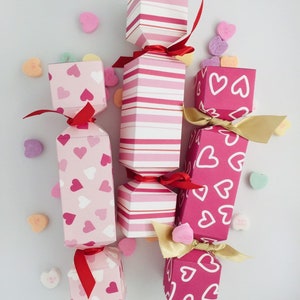 Valentinstag Geschenkschachteln - 3 Muster - Druckbare PDF - Sofort Download