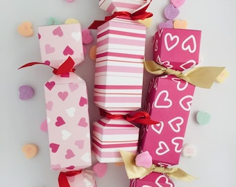 Valentine's Day Favor Gift Boxes - 3 patterns - Printable PDF - Instant Download