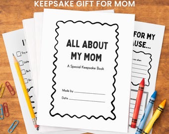 All About My Mom Printable Book – Kids Fill-In Keepsake (PDF Download)