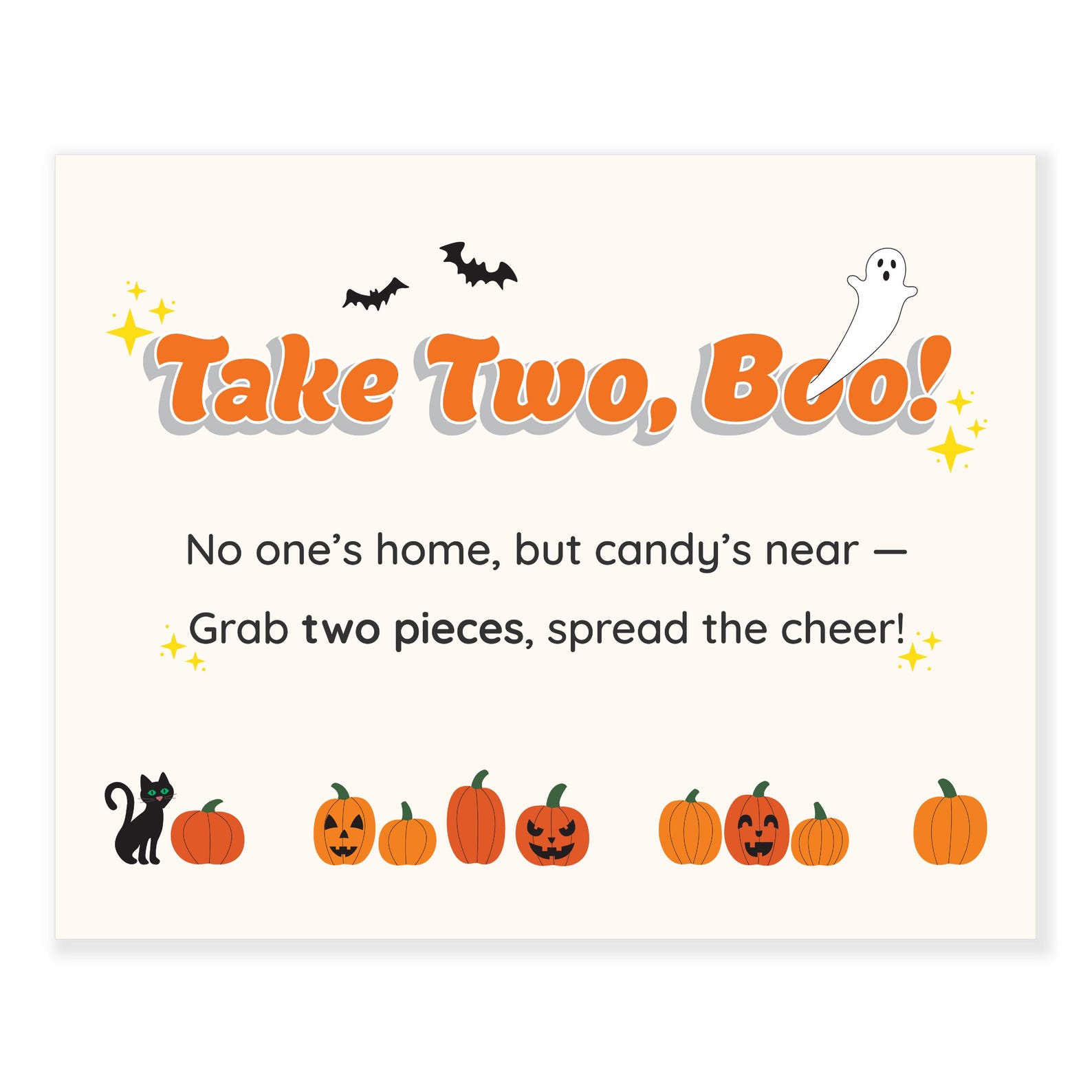 Halloween Candy Bowl Sign: