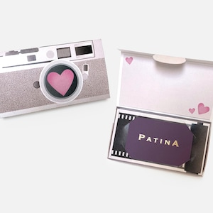 porte-cartes cadeau appareil photo vintage, coffret cadeau, Paper Toy imprimable - imprimable PDF téléchargement immédiat