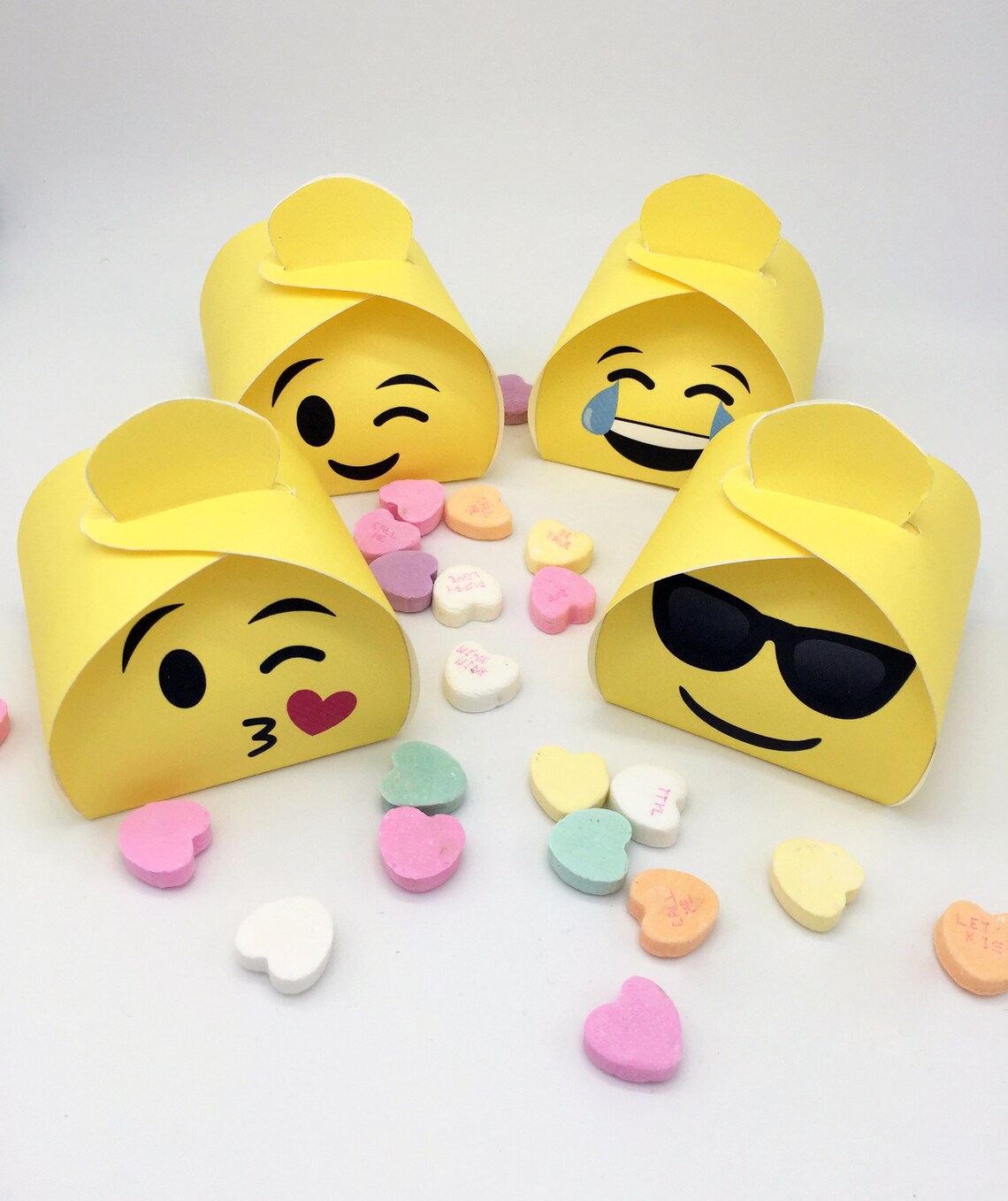 Emoji Gift Boxes Printable Set of 6 Characters DIY Favor Etsy