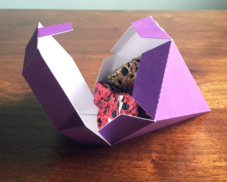 Gemstone Diamond Print Party Favor Gift Boxes Printable PDF Etsy