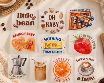 Baby Brewing Iron On Transfers Baby Shower Activity | Baby Brunch Party Onesie Decorating Station | DIY Baby Clothes
