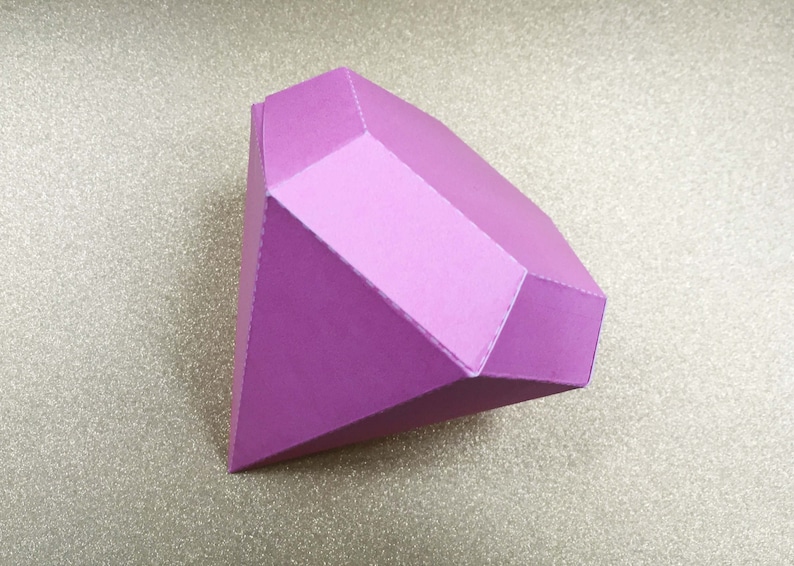 Gemstone Diamond Print Party Favor Gift Boxes Printable PDF Instant Download image 5