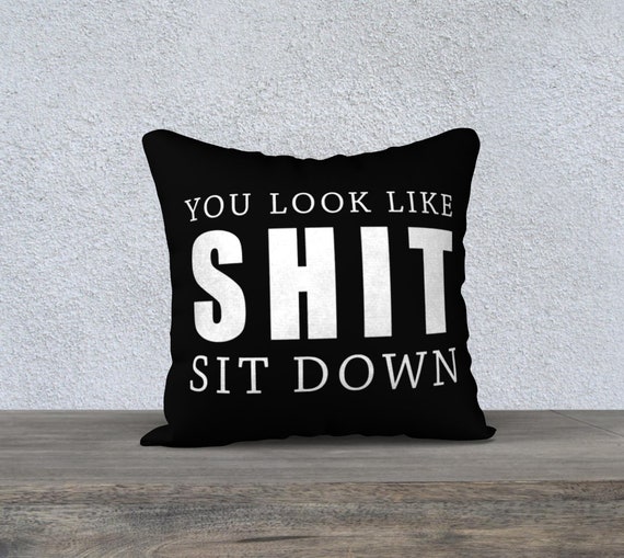 White Noise You Look Like Pillow Etsy