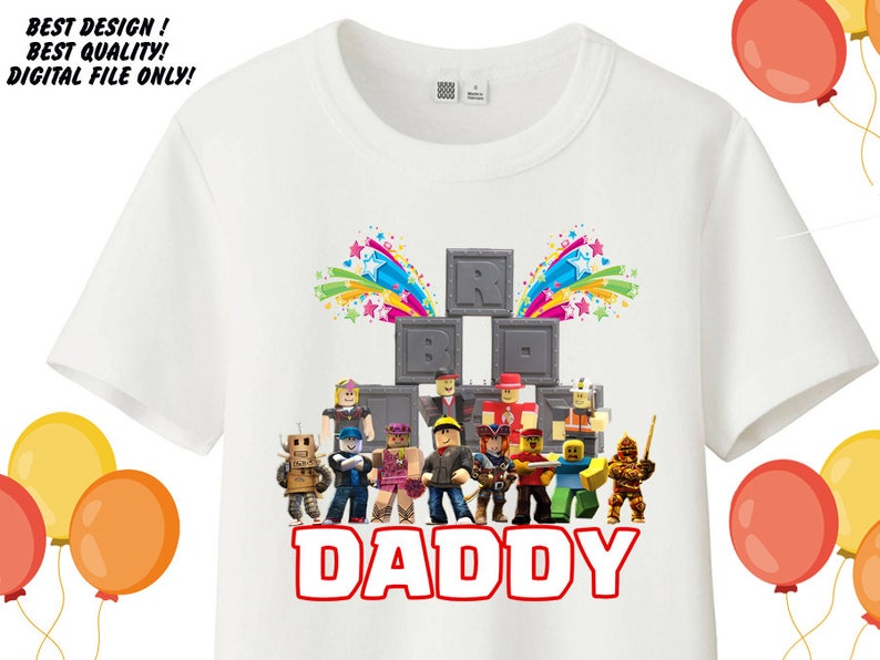 Roblox Iron On Transfer Shirt Roblox Daddy Shirt Roblox Etsy - image 0