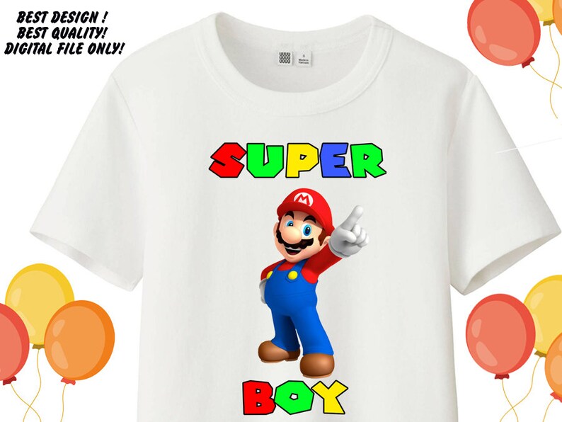 Download Drawing Drafting Transfer Paper Super Mario Birthday Printable Super Mario Iron On Transfer Super Mario Iron On Transfer Shirt Super Mario Birthday Boy Shirt