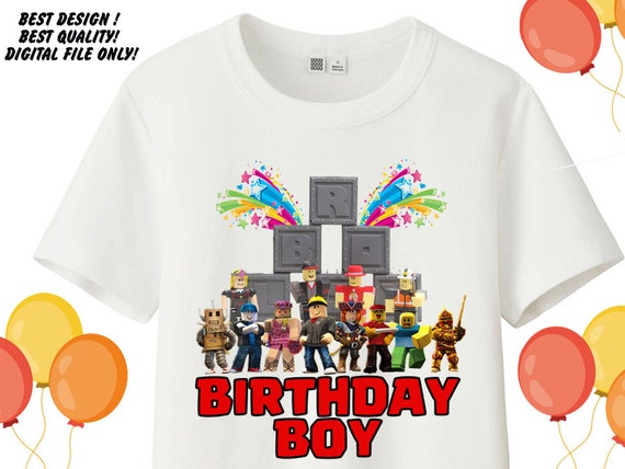 Roblox Iron On Transfer Shirt Roblox Boy Shirt Roblox Birthday Printable Roblox Iron On Transfer - happy face roblox decal roblox free accessories