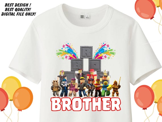 Roblox Hierro En La Camisa De Transferencia Roblox Brother Camisa Roblox Cumpleaños Imprimible Hierro Roblox En La Transferencia - camisas roblox plantilla