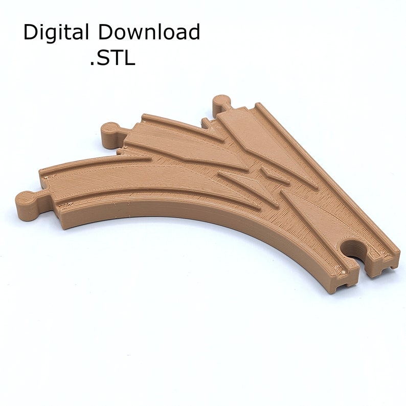 Digital Download Wooden Train Track Double Y Switch Piece Compatible