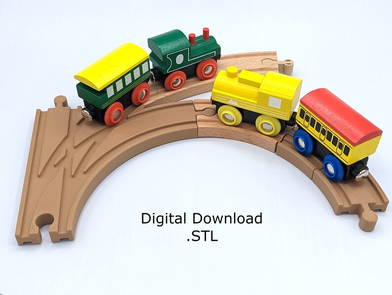 Digital Download Wooden Train Track Double Y Switch Piece Compatible