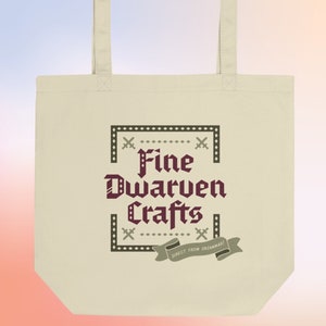 Fine Dwarven Crafts - Dragon Age Inspired Organic Cotton Tote Bag