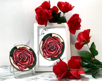 Floral Paining - Red Rose