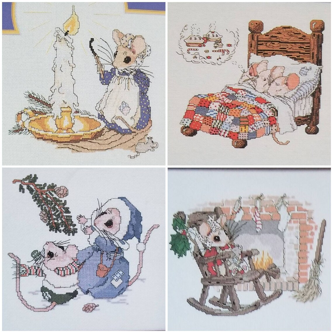 Merry Mouse Christmas Cross Stitch Book Gloria and Pat Book Etsy