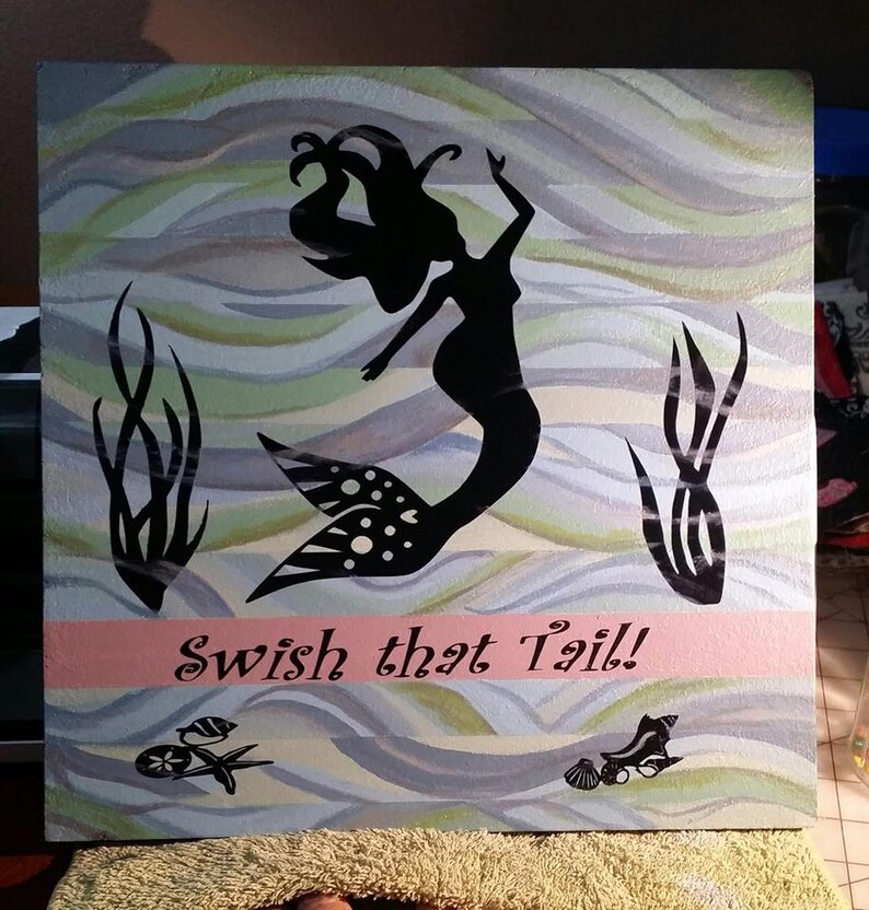 Download Curvy Mermaid SVG cutting file with Bonus Seaweed | Etsy