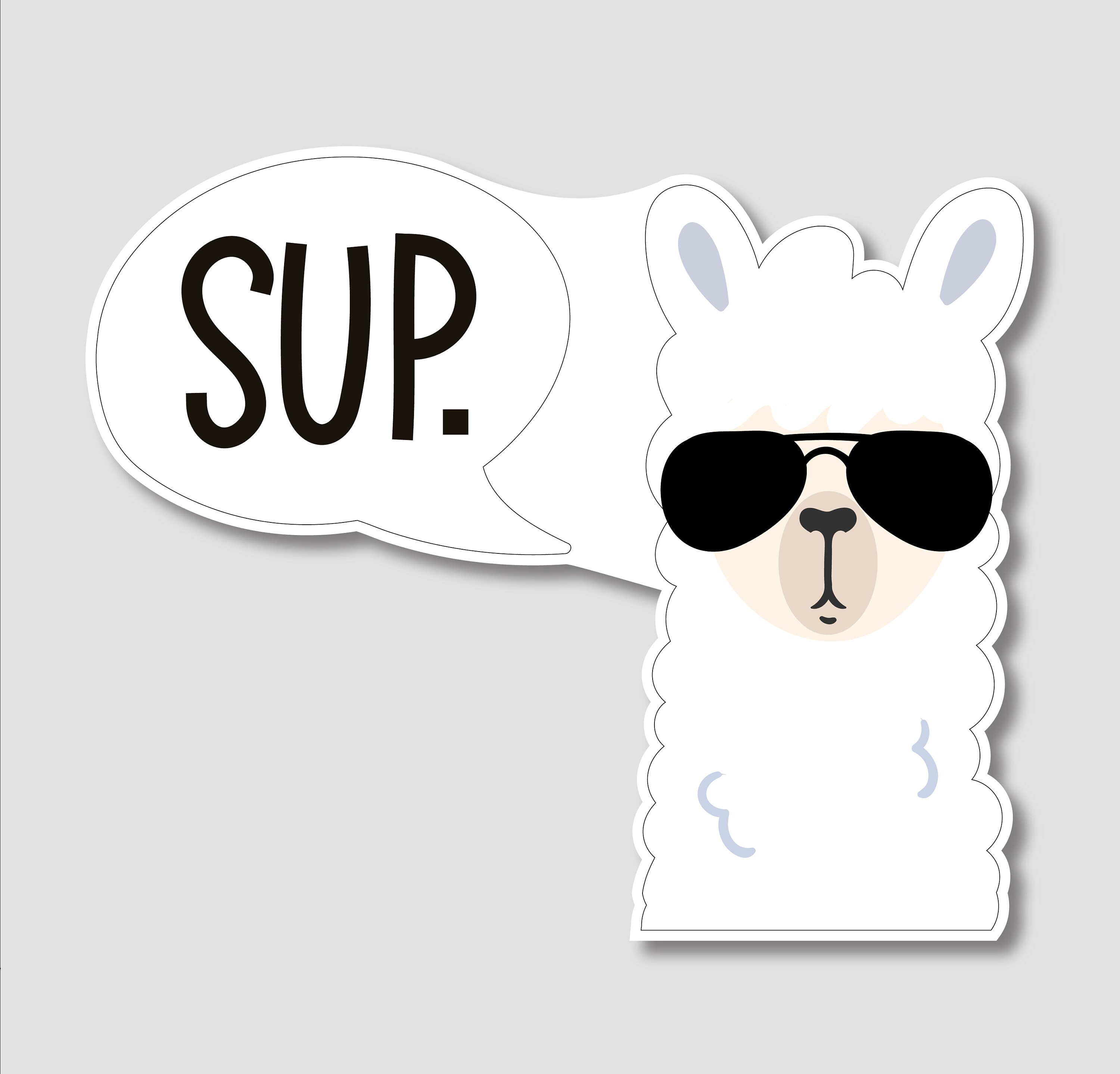 Cool Llama Sticker / Llama Decal / Trendy Decals / Cute Etsy