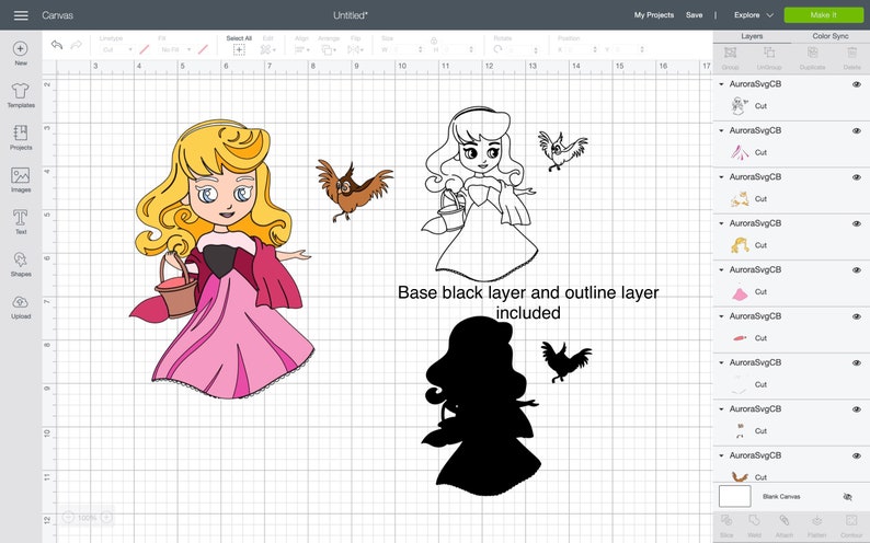 Download Aurora Svg cut file Sleeping Princess svg layered Princess ...