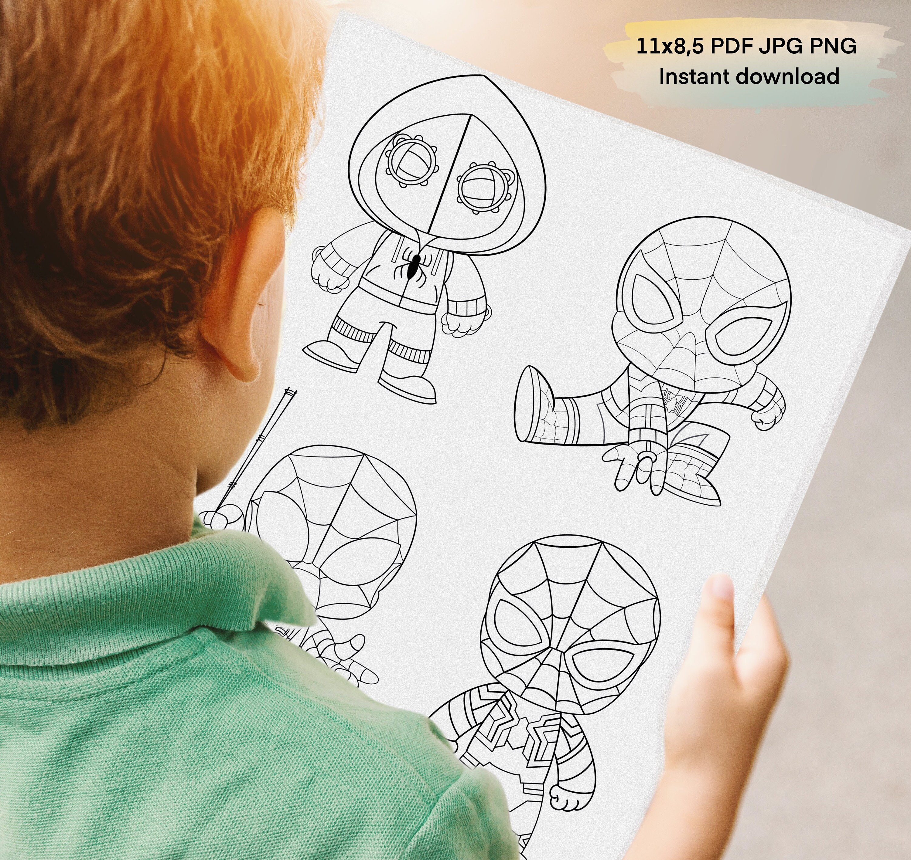 s Golden Spiderman Coloring Pages  Free