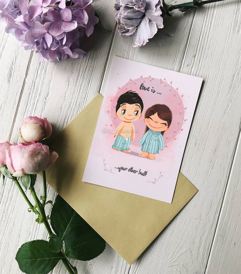 Lgbt Valentines Card Love Is Digital Card Same Sex Card Etsy