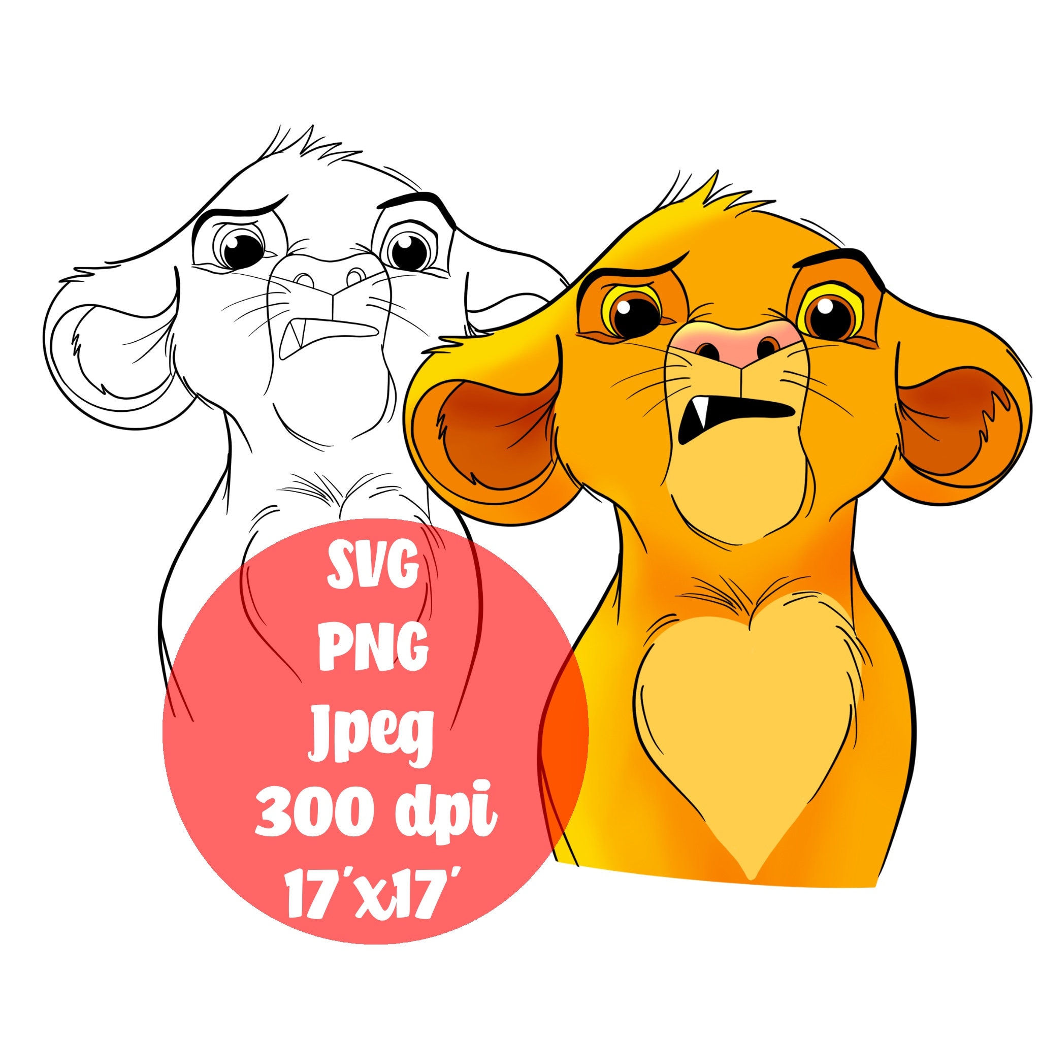 Download Simba Svg Png The Lion King Digital Svg Clipart Free Etsy