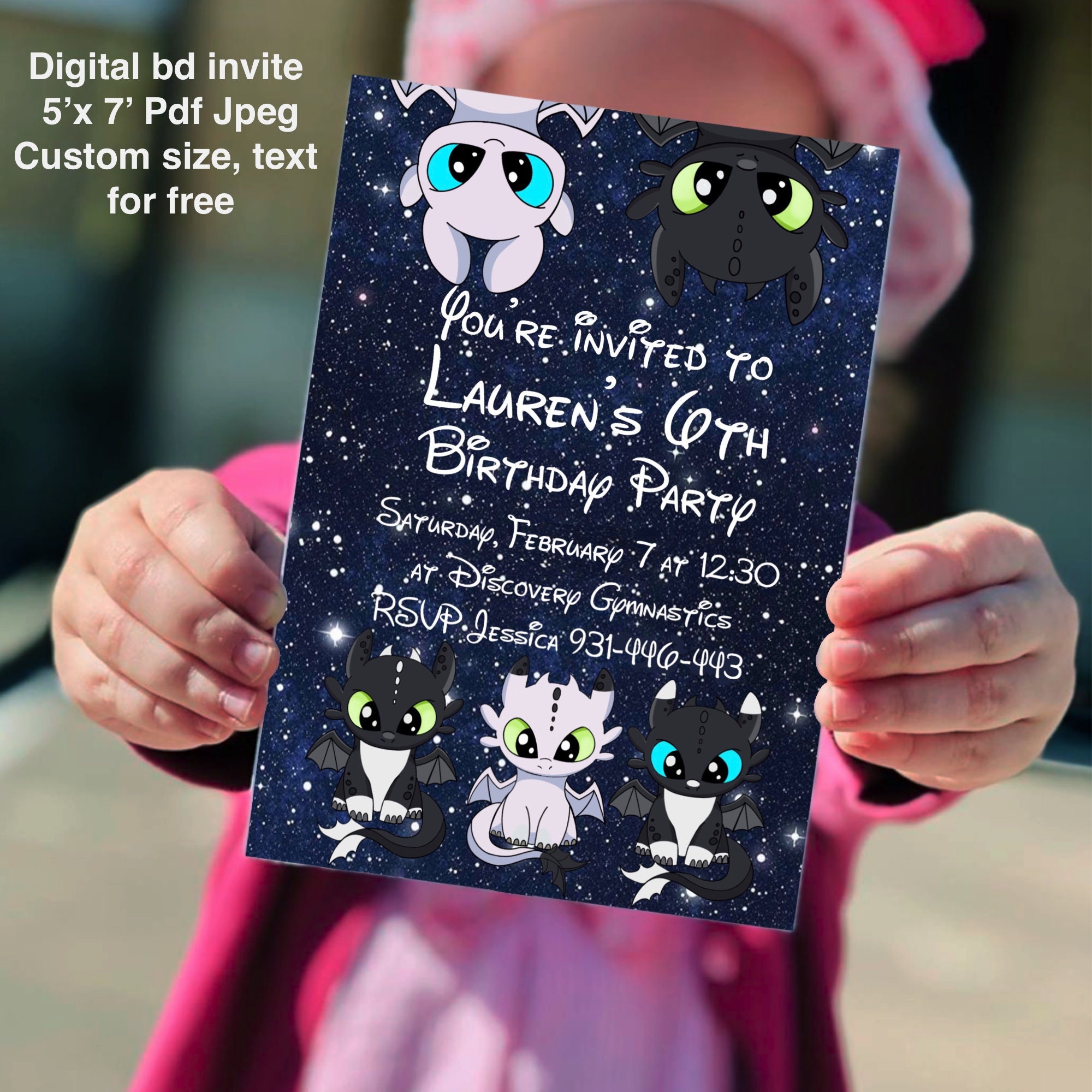Invitation Danniversaire Comment Entrainer Votre Dragon 3 Etsy France