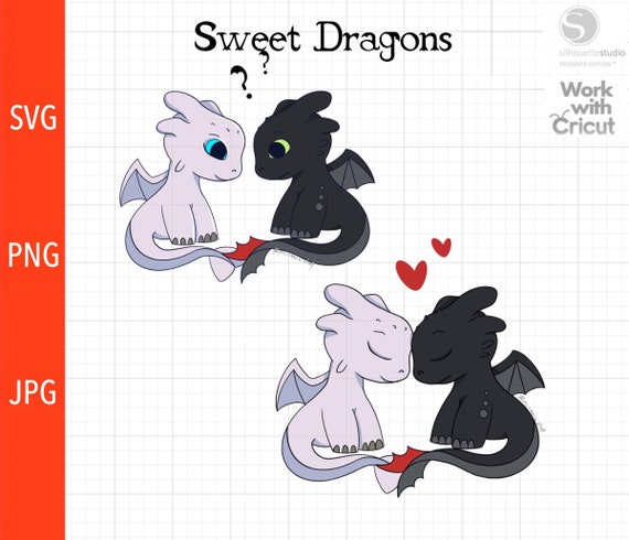 Download Cute Couples Toothless Light Fury Svg Night Furies Svg Cut Etsy
