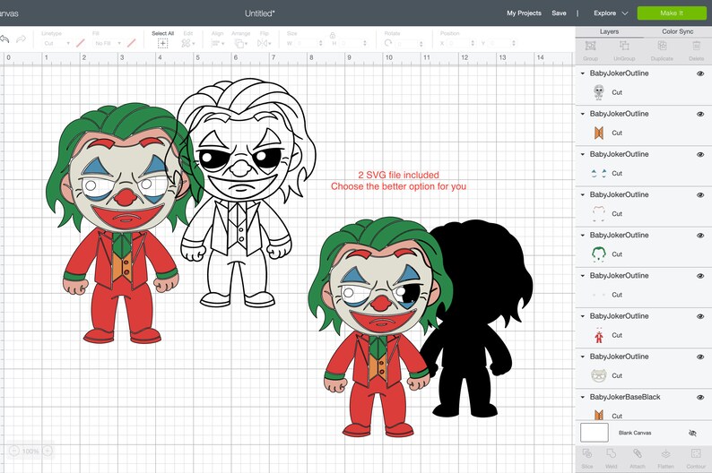 Baby new Joker svg layered the Joker movie poster print | Etsy