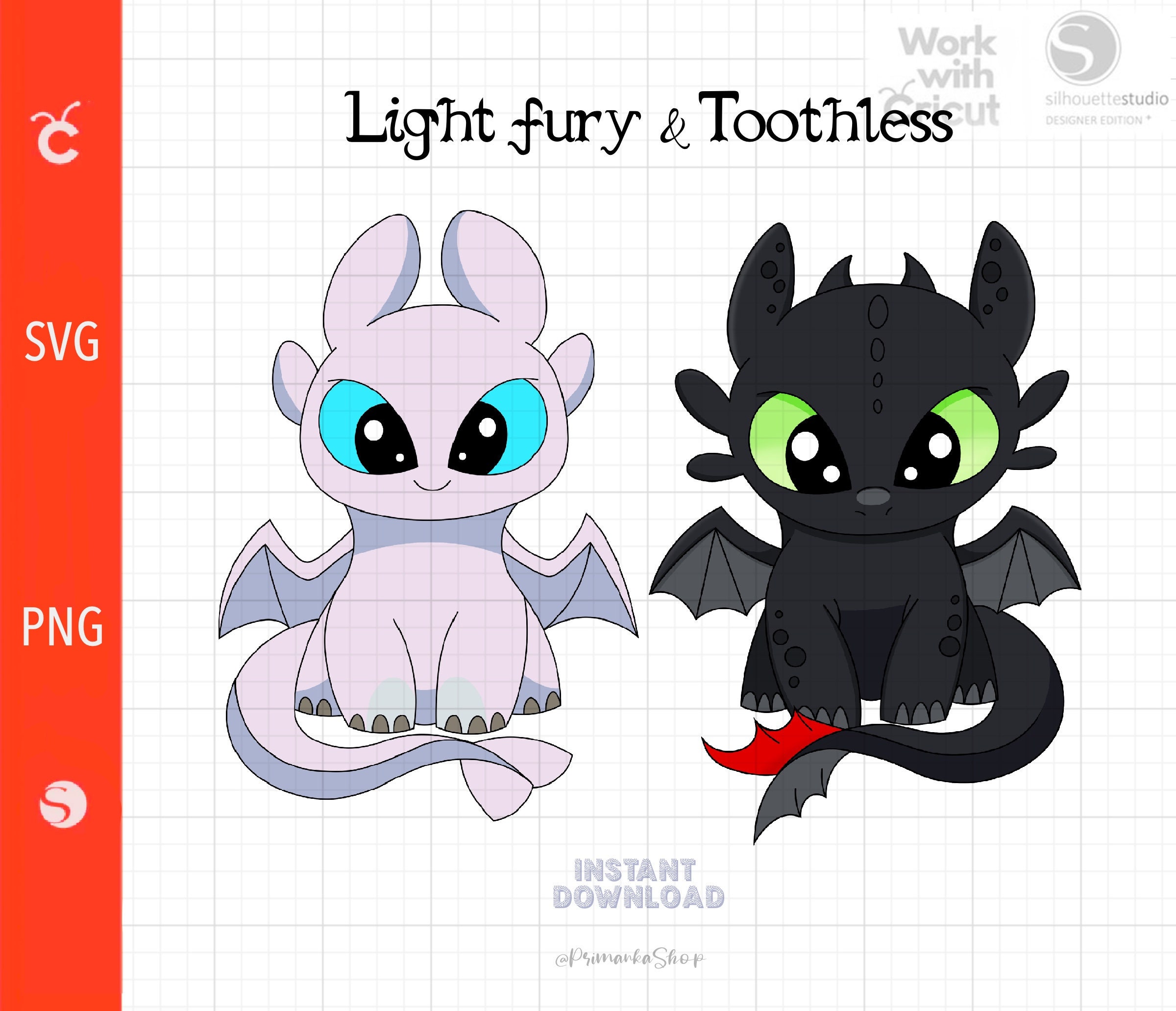 SVG Toothless & Light fury Svg, Night fury svg layered, How to train your dragon Svg Baby Dragons Clipart + Coloring Cartoon sheets