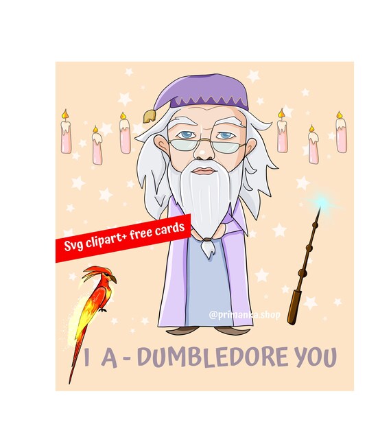 Download Albus Dumbledore Svg Harrypotter Clipart Free Pdf Cards Harry Pot Chibi Cartoon Character Primankashop From Shop